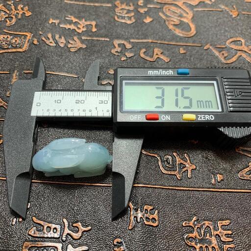 福袋 置物 兎 氷ヒスイ 本翡翠 緑色 誕生日プレゼント 縁起物 天然石 鑑別書有