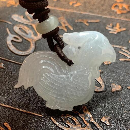 福袋 ネックレス 鶏 本翡翠 氷ヒスイ 誕生日プレゼント 魔除け 天然石 鑑別書有