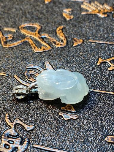 福袋 ネックレス 兎 氷ヒスイ 本翡翠 緑色 誕生日プレゼント 金運アップ 本物保証