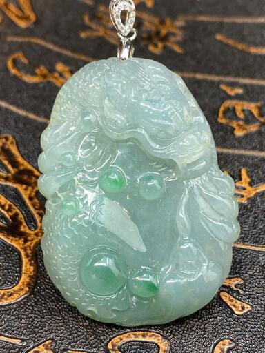 福袋 ネックレス 龍 ドラゴン 本翡翠 氷ヒスイ 透明感 誕生日プレゼント 本物保証