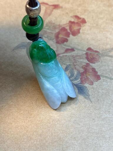 福袋 ネックレス 蝉 本翡翠 ヒスイ 高級緑色 誕生日プレゼント 縁起物 本物保証