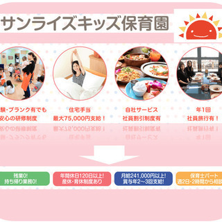 【令和3年4月開園！】サンライズキッズ保育園矢吹町園求人【オープニングスタッフ募集！】の画像