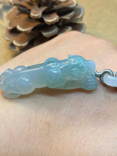 福袋 ネックレス 豹 本翡翠 氷ヒスイ 緑色 誕生日プレゼント 手作り 本物保証