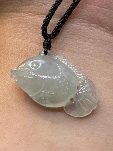 福袋 ネックレス 金魚 本翡翠 氷ヒスイ 誕生日プレゼント 手作り 天然石 本物保証