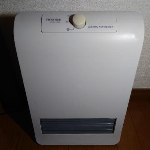 セラミックファンヒーター TEKNOS製 TS- 123(W)