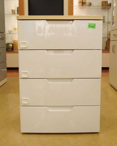 お買い得品！ 軽くて丈夫！ プラスチック 箪笥 天板木目調 4段 39TOP