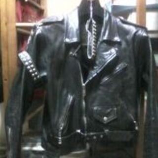 本革ライダーズジャケット（Ｌ）下に本格防寒着がきこめます！！の画像