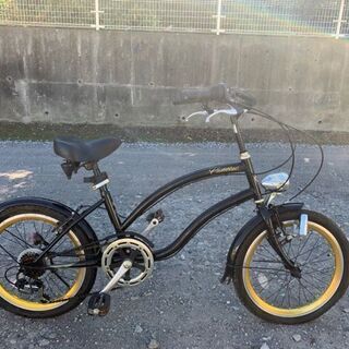 キャデラック　ミニベロ　20インチ　6段ギア、ライト付き　中古美品 キャデラック ミニベロ 20インチ 6段ギア、ライト付き 中古美品