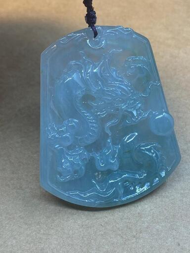 福袋 ネックレス 龍 ドラゴン 本翡翠 氷ヒスイ 緑色 誕生日プレゼント 鑑別書有7