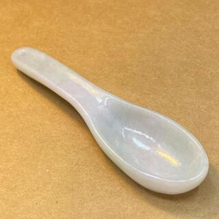 本翡翠　スプーン ミャンマー産　ヒスイ A貨　二色 ラベンダー色...