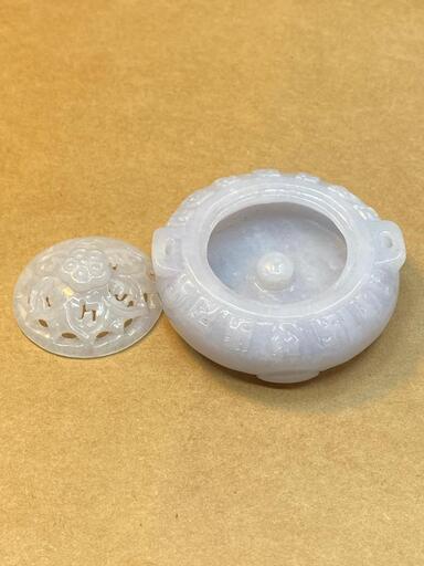 福袋 置物 香炉セット 本翡翠 ヒスイ 誕生日プレゼント 天然石 金運アップ 鑑別書有