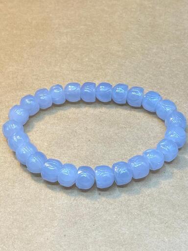 ブレスレット 蓮花 本翡翠 氷ヒスイ ラベンダー色 誕生日プレゼント 鑑別書有