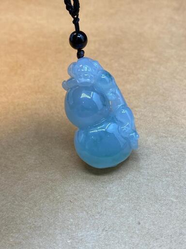 福袋 ネックレス 瓢箪 本翡翠 透明感 氷ヒスイ 誕生日プレゼント 鑑別書有2