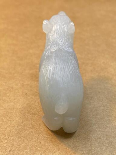 福袋 置物 熊 本翡翠 ヒスイ 誕生日プレゼント 魔除け 天然石 金運アップ 鑑別書