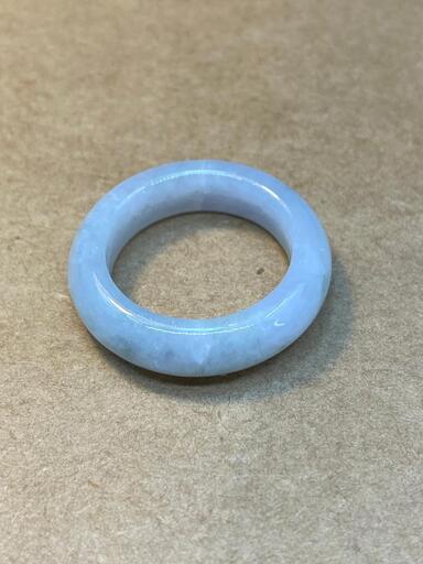 くりぬき 指輪 リング ミャンマー産 ヒスイ 本翡翠 ラベンダー色 鑑別書有