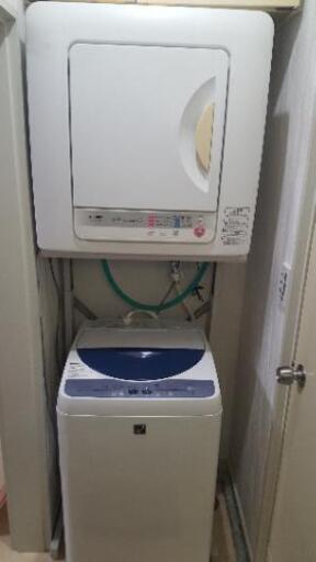 洗濯機＋乾燥機セット(乾燥機設置台つき)