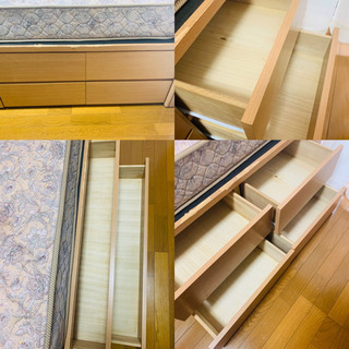 【お譲りします＆11/24までのお取引】収納広々！シングルベッド＆マットレスの画像