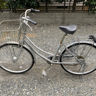 マルキン　軽快車26インチ　シルバー