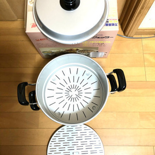 ホクア 万能蒸し器 ニュージェッター 26cm 2.2kg(1升5合) 目ざら付の画像