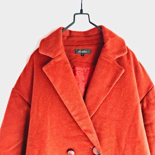 バックタックフレアウールミックスコート