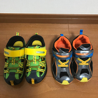子供用靴+サンダル　2足セット　18センチ