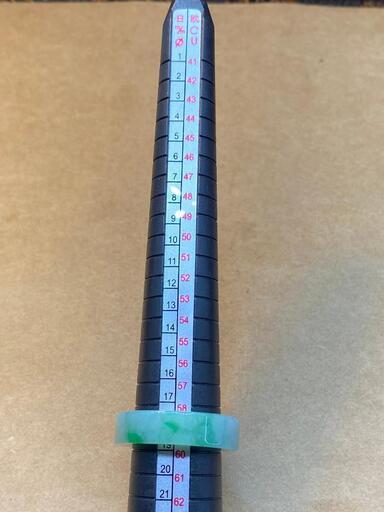 1万円引き メンズ くりぬき 指輪 リング 19号 本翡翠 緑 誕生日プレゼント 鑑別書有