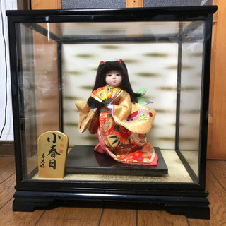 日本人形　小春日ガラスケース入り　値下げしました！