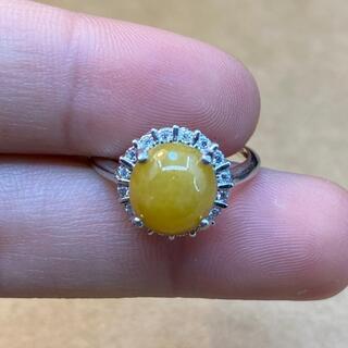 指輪 リング ミャンマー産 ヒスイ 本翡翠 黄色 フリーサイズ 誕生日プレゼント 本物保証 指輪 リング ミャンマー産 ヒスイ 本翡翠 黄色 フリーサイズ 誕生日