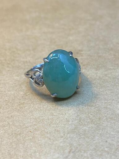 メンズ指輪 リング ミャンマー産 本翡翠 ヒスイ フリーサイズ 誕生日プレゼント 本物保証