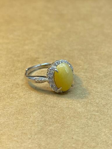 指輪 リング ヒスイ 本翡翠 黄色 フリーサイズ 誕生日プレゼント 縁起物 天然石 本物保証