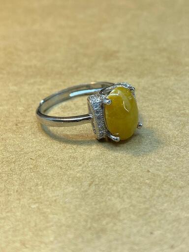 指輪 リング 本翡翠ヒスイ 黄色 フリーサイズ 誕生日プレゼント 縁起物 天然石 本物保証