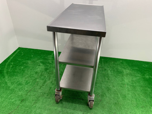 業務用　ステンレス　キャスター付き　作業台　3段式　ワゴンカート　W900xD400xH850mm