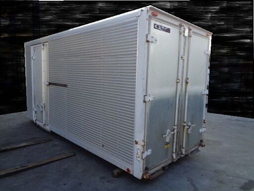 トラックコンテナ 箱 2ｔロング 4520x1880x2180 アルミバン 冷凍冷蔵 倉庫 物置 ガレージ 愛媛より