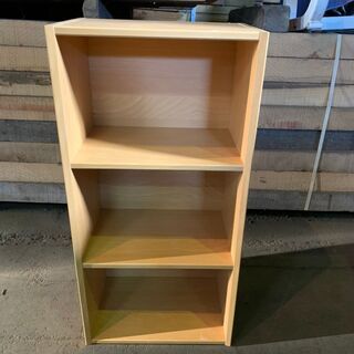 3段カラーボックス 木目調 ライトブラウン① 配送OK 格安 早...