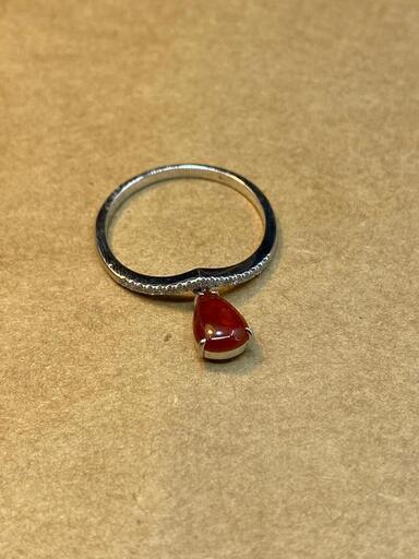 指輪 リング 本翡翠 氷ヒスイ 高級赤色  誕生日プレゼント 縁起物 鑑別書有