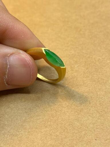 指輪 リング 本翡翠 ヒスイ 緑色 誕生日プレゼント 縁起物 天然石 鑑別書有8