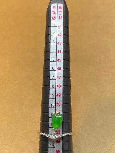 指輪 リング 本翡翠 氷ヒスイ 誕生日プレゼント 天然石 18kゴールド 鑑別書