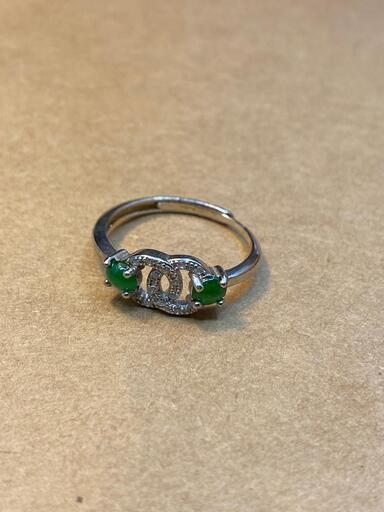 福袋 指輪 リング 本翡翠 氷ヒスイ 誕生日プレゼント フリーサイズ  縁起物 シルバー 本物保証