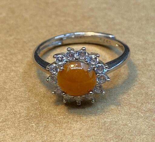 指輪 リング 本翡翠 ヒスイ 赤色 フリーサイズ 誕生日プレゼント 縁起物 天然石 本物保証