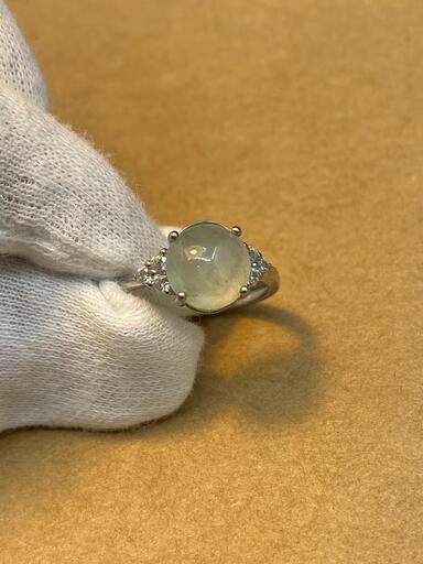 指輪 リング 本翡翠 氷ヒスイ フリーサイズ 誕生日プレゼント 縁起物 天然石 本物保証4.