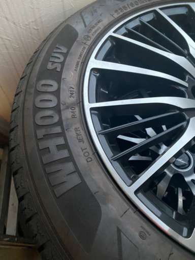 【再値下げ！】スタッドレス付　verthandi 18 8.0 YH-S25 BK/P 114.3×5 4本＋アルミナット1台分（P1.5）＋フロアジャッキ