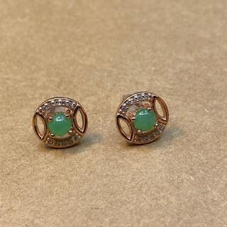 ピアス 本翡翠 ヒスイ 緑色 縁起物 誕生日プレゼント 天然石 ...