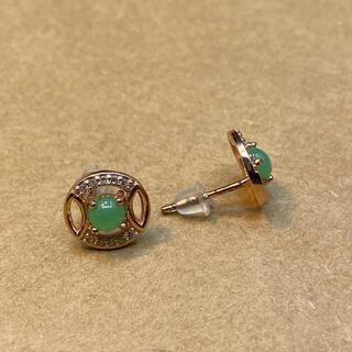 ピアス 本翡翠 ヒスイ 緑色 縁起物 誕生日プレゼント 天然石 本物保証4の画像