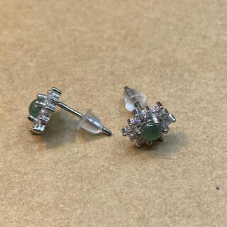 ピアス 本翡翠 ヒスイ 緑色 縁起物 誕生日プレゼント 金運アップ 本物保証07の画像