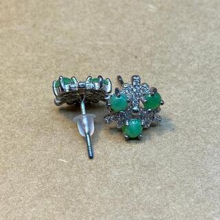 ピアス 本翡翠 ヒスイ 緑色 縁起物 誕生日プレゼント 金運アップ 本物保証09の画像