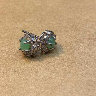 ピアス 本翡翠 ヒスイ 緑色 縁起物 艶美麗 誕生日プレゼント 天然石 本物保証10の画像