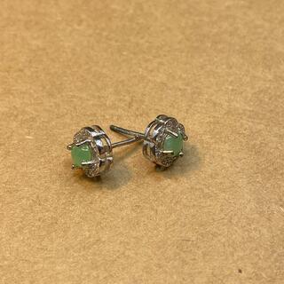 ピアス 本翡翠 ヒスイ 緑色 縁起物 艶美麗 誕生日プレゼント ...