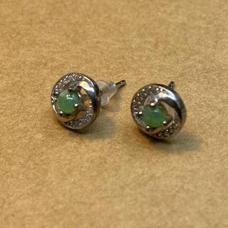 ピアス 本翡翠 ヒスイ 緑色 艶美麗 誕生日プレゼント 金運アッ...