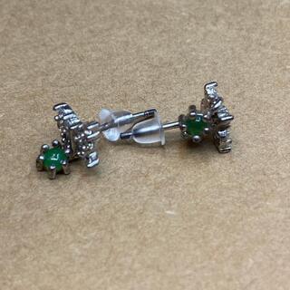 ピアス 蝶々 本翡翠 ヒスイ 緑色 誕生日プレゼント 金運up 天然石 本物保証23の画像