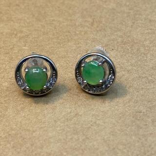 ピアス 本翡翠 ヒスイ 緑色 縁起物 誕生日プレゼント 金運アッ...